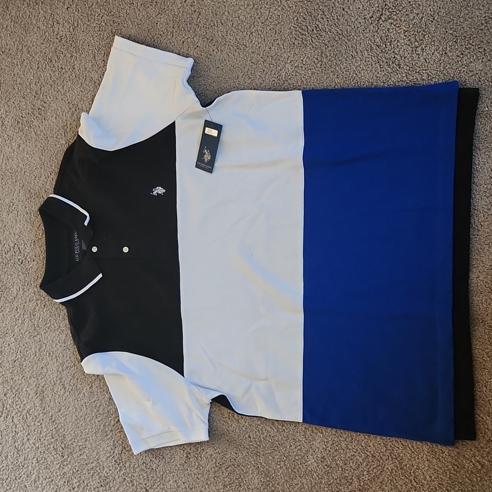 NWT. Mens US Polo Assn XL Striped Polo